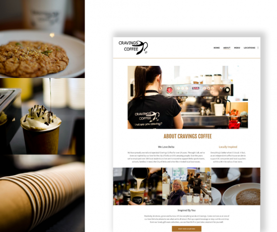 Cravings Coffee Shop Web Design and Brand Creative Direction | Photography by Esined Photos