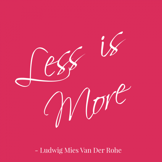 Less Is More Quote | Simple Website Design Principles | Vanessa Bucceri Creative