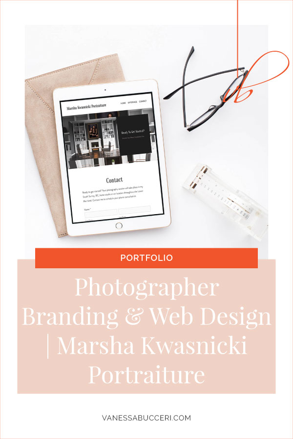 portrait photographer branding & web design project