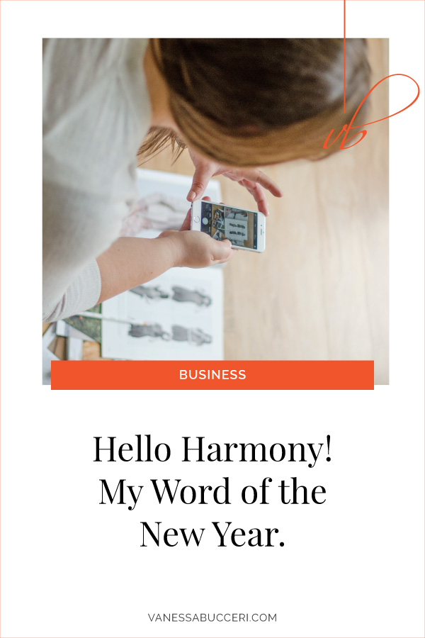 Hello Harmony! My Word of the New Year