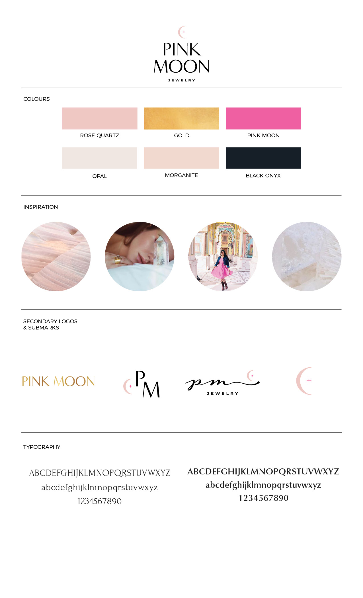 Pink Moon Jewelry Branding Style Guide