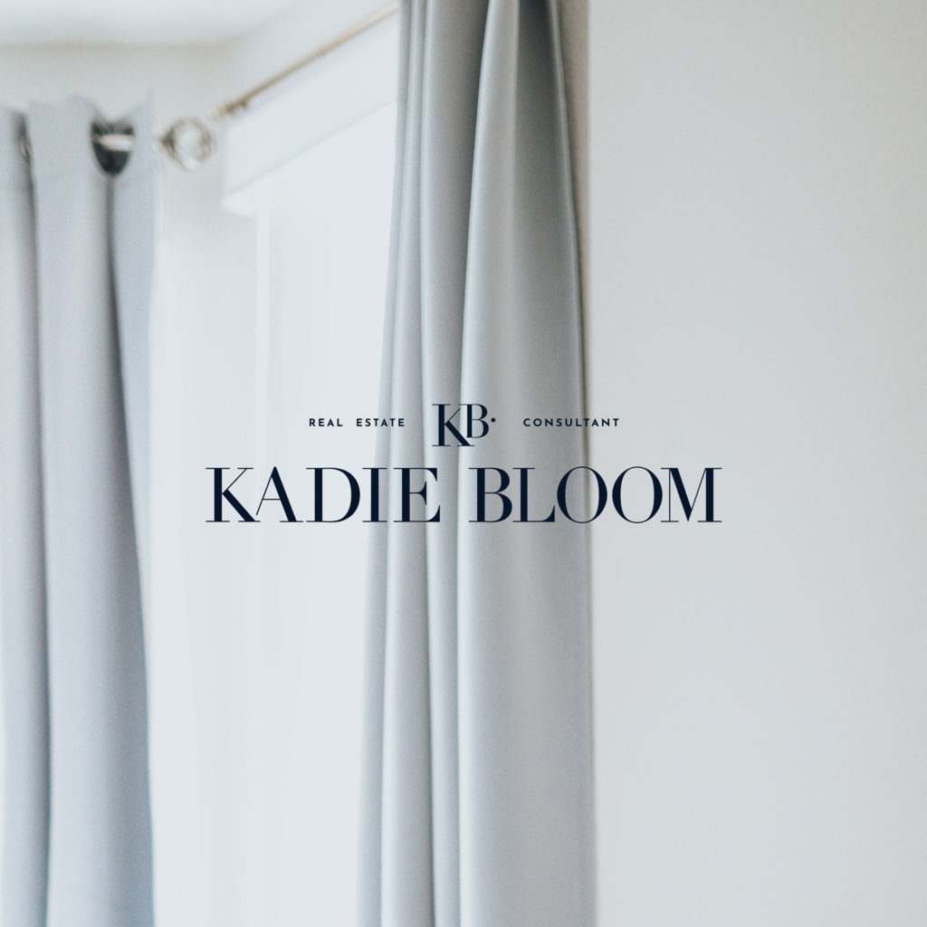 A mockup of the primary logo design for Tri-Cities Realtor Kadie Bloom