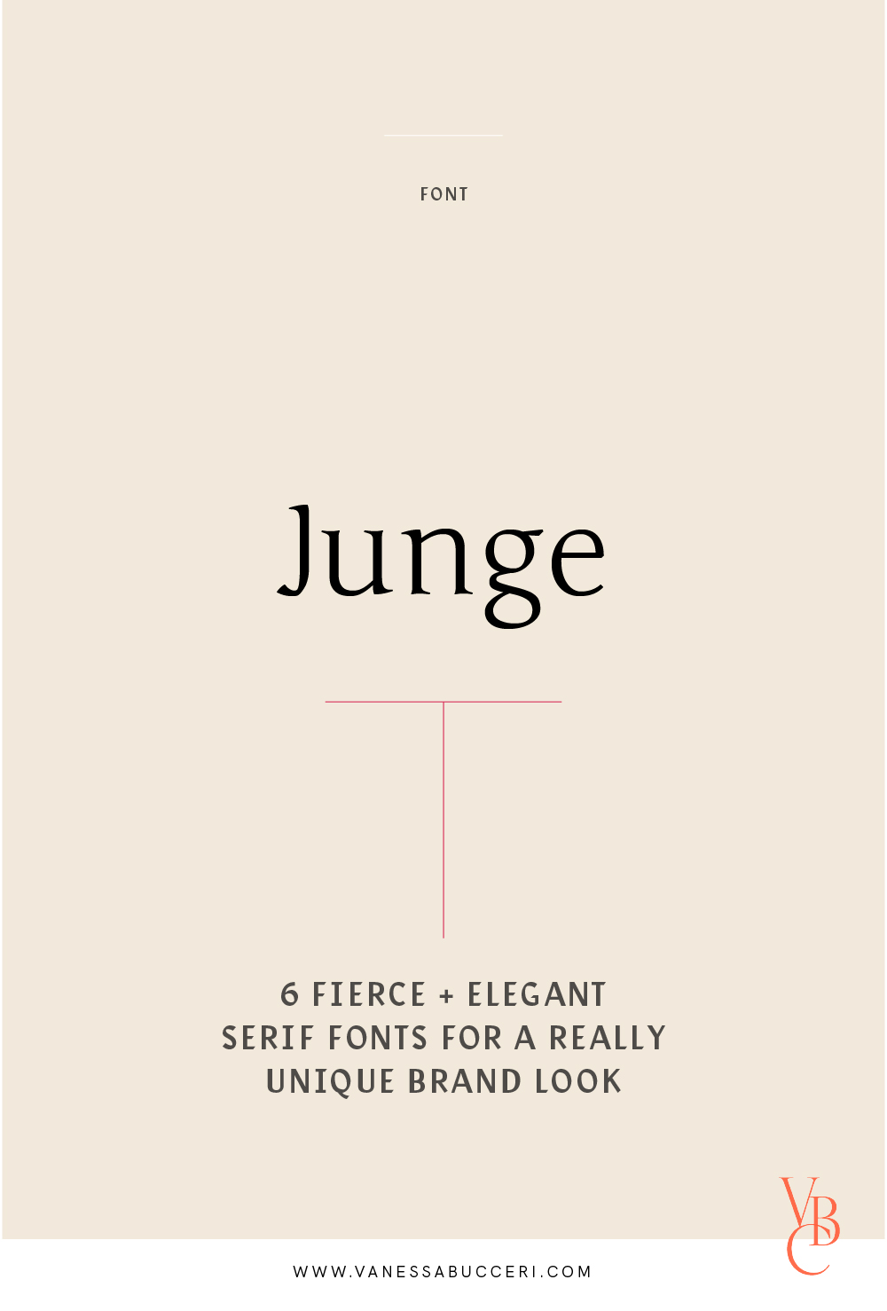 Free and Elegant serif font Junge for a luxury brand look