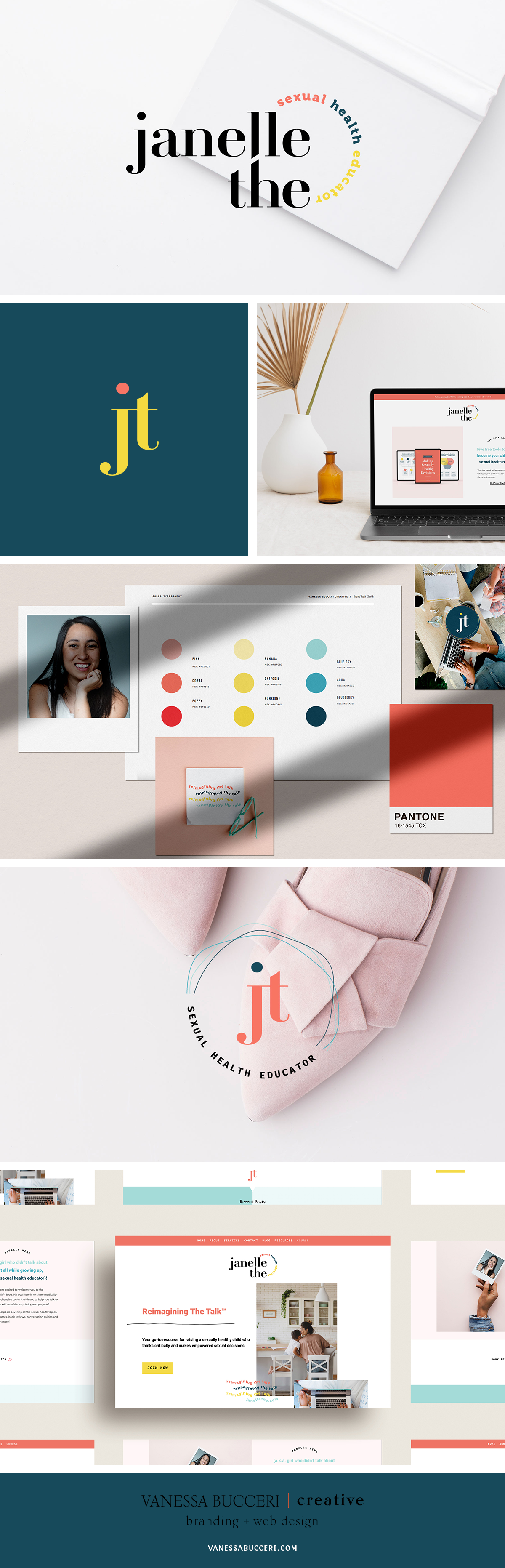 Personal branding and web design for educator Janelle The