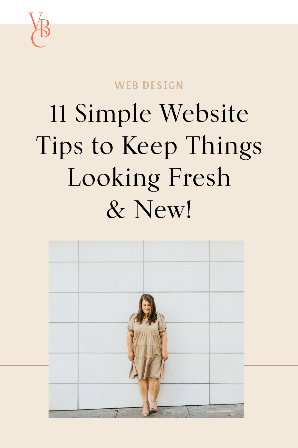 Web designer Vanessa Bucceri sharing her simple tips to keep a site looking fresh and new